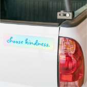 "Kies Kindness." Pastel RegenboogBumpersticker Bumpersticker (Op Truck)