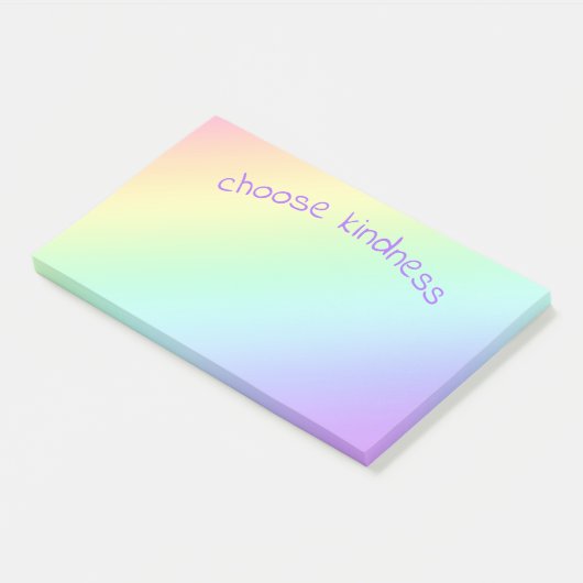 Kies Kindness Rainbow Gradient Post-it® Notes (Schuin)