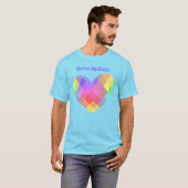 Kies Kindness. Rainbow Heart T-shirt (Voorkant volledig)