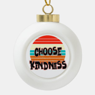 Kies Kindness - Sunset red blue oranje yellow Keramische Bal Ornament