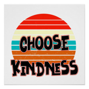 Kies Kindness - Sunset red blue oranje yellow Perfect Poster