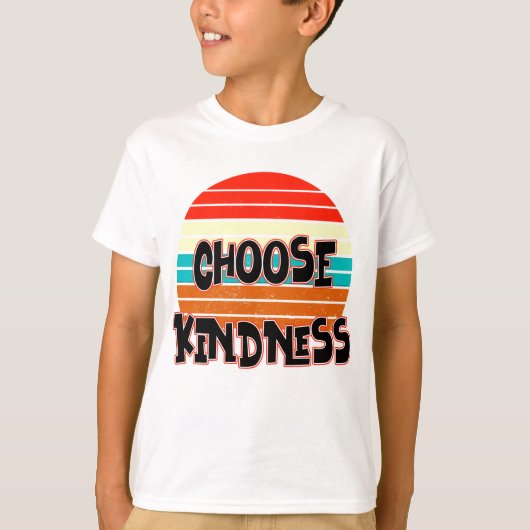 Kies Kindness - Sunset red blue oranje yellow T-shirt (Voorkant)