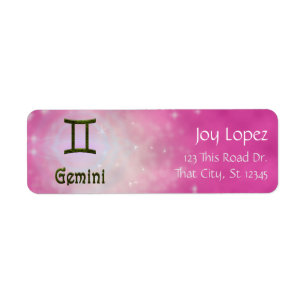 Kies kleur Gemini Zodiac Astrologisch teken Etiket