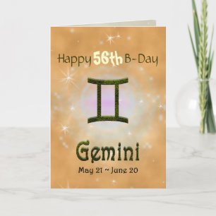 Kies kleur Gemini Zodiac Astrologisch teken Kaart