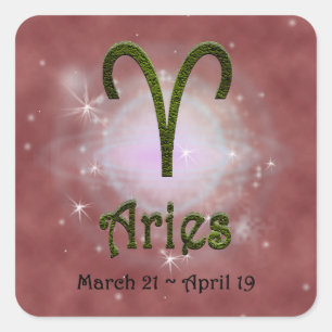 Kies kleur Ram Zodiac Astrologisch teken Vierkante Sticker