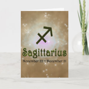 Kies kleur Sagittarius Zodiac Astrologisch teken Kaart