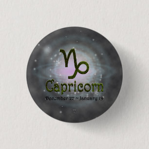 Kies kleur Steenbok Zodiac Astrologisch teken Ronde Button 3,2 Cm
