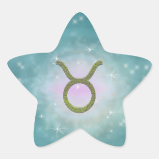Kies kleur Stier Zodiac Astrologisch teken Ster Sticker