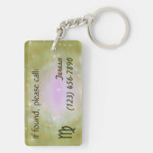 Kies kleur Virgo Zodiac Astrologisch teken Sleutelhanger (achterkant)
