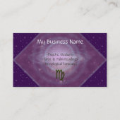 Kies kleur Virgo Zodiac Astrologisch teken Visitekaartje (Achterkant)