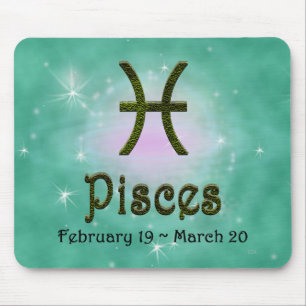 Kies kleur Vissen Zodiac Astrologisch teken Muismat