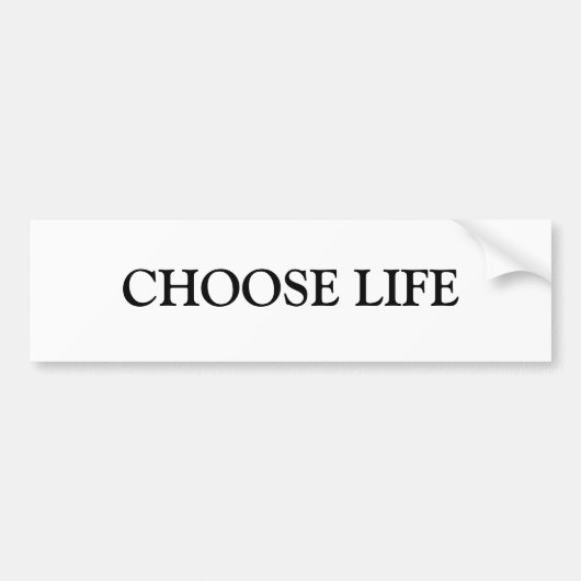 KIES LEVEN BUMPERSTICKER (Voorkant)