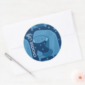 KIES LEVEN RONDE STICKER (Envelop)
