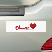 Kies Liefde Bumpersticker (Op auto)