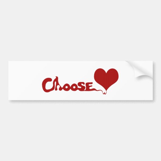 Kies Liefde Bumpersticker (Voorkant)
