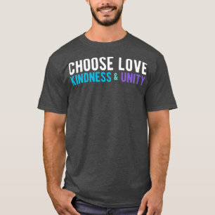 KIES LIEFDE VRIENDELIJKHEID EENHEID wit blauw paar T-shirt