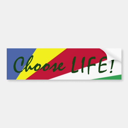 Kies LIFE! Kleurrijk Bumpersticker (Voorkant)