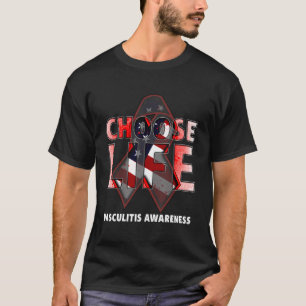 Kies Life Vasculitis Awareness Amerikaanse vlag T-shirt