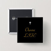 Kies LIFE Vierkante Button 5,1 Cm (Voorkant /achterkant)