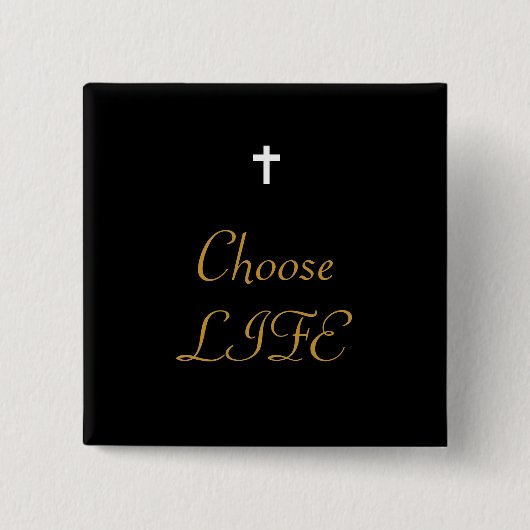 Kies LIFE Vierkante Button 5,1 Cm (Voorkant)