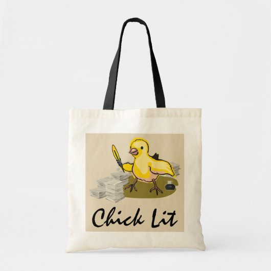 Kies Lit Writer met papier en doezelaar Tote Bag (Voorkant)