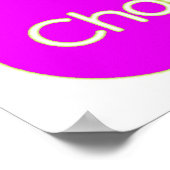 Kies Mijn Bord (roze) Poster - in vele formaten (Hoek)