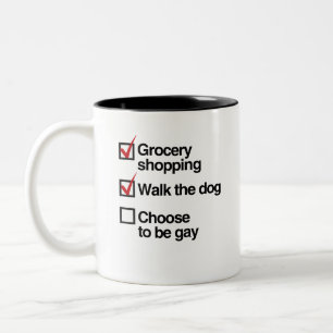 KIES OM EEN HOMOSEKSUELE CHECKLIST TE ZIJN TWEEKLEURIGE KOFFIEMOK
