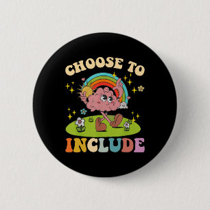 Kies om neurodiversiteit autisme leraar te include ronde button 5,7 cm
