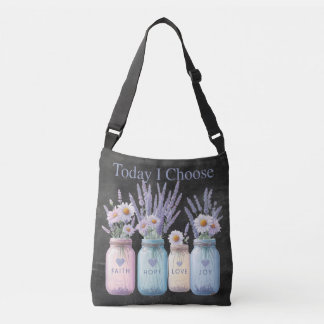 Kies Positivity Mason Jar Faith Hope Love & Joy Crossbody Tas