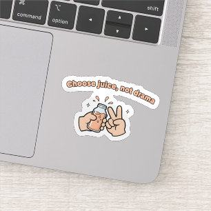 Kies Sap Niet Drama - Grappig Baby Vredesteken Sticker