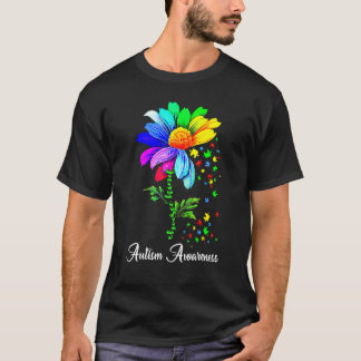 Kies Sind Autism Awareness Month Sunflower T-shirt
