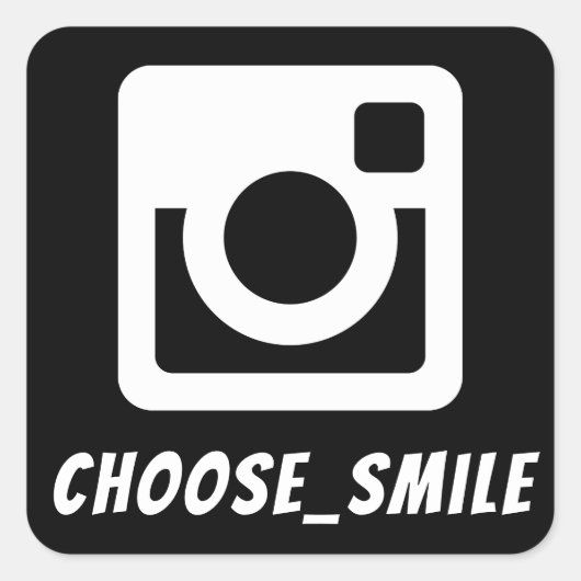 Kies Smile Insta Vierkante Sticker (Voorkant)