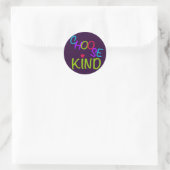 Kies soort kleurrijke belettering ronde sticker (Tas)