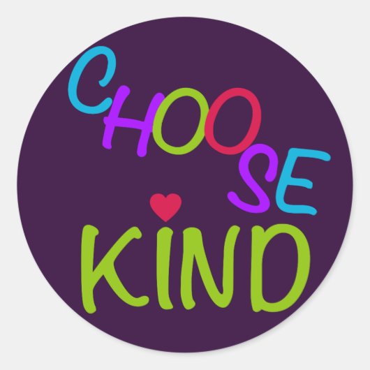 Kies soort kleurrijke belettering ronde sticker (Voorkant)