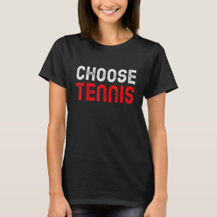 Kies Tennis jaren 80 Parodie Retro Racket Ballen T-shirt