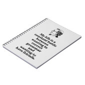 Kies tussen Correcte Grammatica of Vrienden Citaat Notitieboek (Linkerzijde)