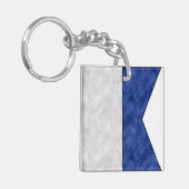 Kies uit 26 Waterverf Nautical Maritime Flags Sleutelhanger (Voorkant Links)