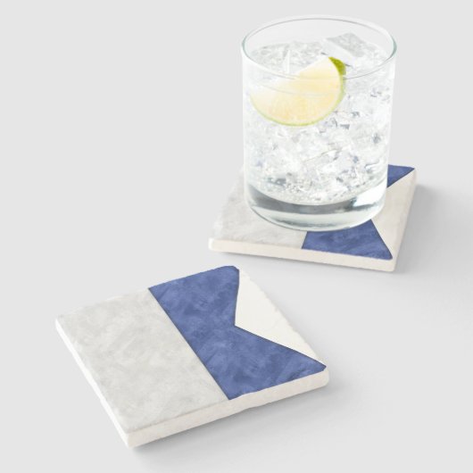 Kies uit 26 Waterverf Nautical Maritime Flags Stenen Onderzetter (Zijkant)