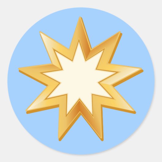 Kies uw achtergrondkleur Baha'i Sticker (Voorkant)