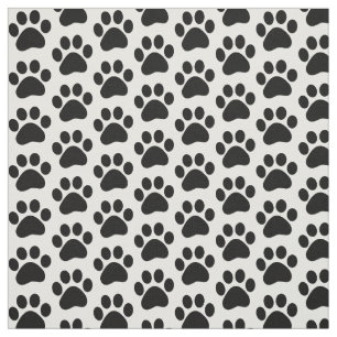 Kies uw achtergrondkleur Paw print stof