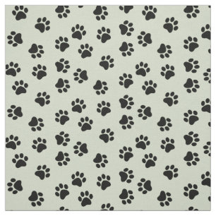 Kies uw achtergrondkleur Paw print stof