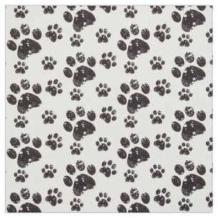 Kies uw achtergrondkleur Paw print stof
