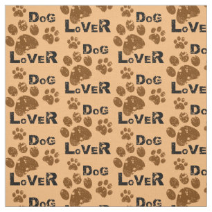 Kies uw achtergrondkleur Paw print stof
