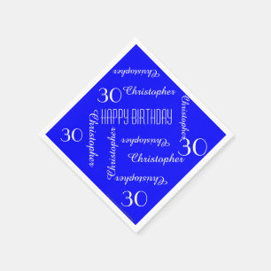 KIES UW COLOR 30th Birthday Party Herhalingsnamen Servetten