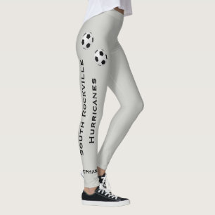 KIES UW COLOR- of Grijze voetbalteam met naam Leggings