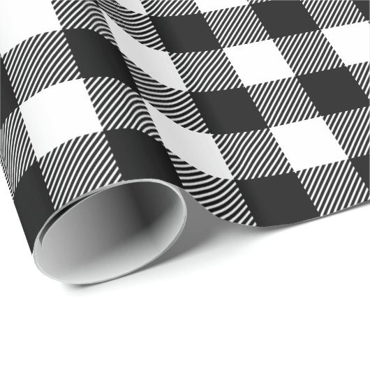 Kies uw eigen achtergrondkleur Buffalo Plaid Cadeaupapier (Rol Hoek)