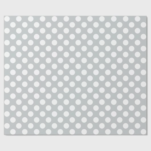 Kies uw eigen achtergrondkleur en witte poolpunten cadeaupapier (Vlak)