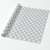 Kies uw eigen achtergrondkleur en witte poolpunten cadeaupapier (Uitgerold)