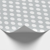 Kies uw eigen achtergrondkleur en witte poolpunten cadeaupapier (Hoek)