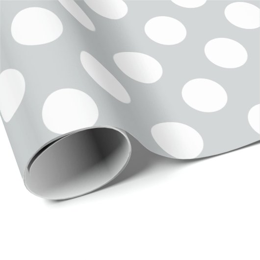 Kies uw eigen achtergrondkleur en witte poolpunten cadeaupapier (Rol Hoek)